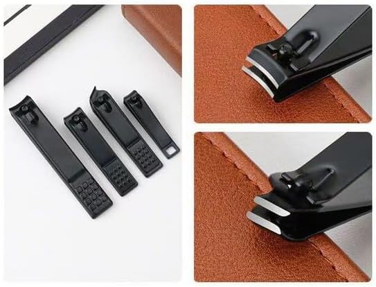 Ultimate 26-Piece Black Nail Clippers Kit - Ultra Sharp & Sturdy Tools for Perfect Fingernails and Toenails, Ideal for Men and Women